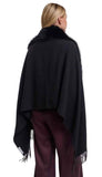 Faux Fur Cape With Fringe