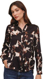 Long Sleeve Round Hem Button Down
