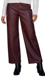 Faux Leather Pull On Pants