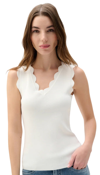 Sweater Knit Fitted Tank Top