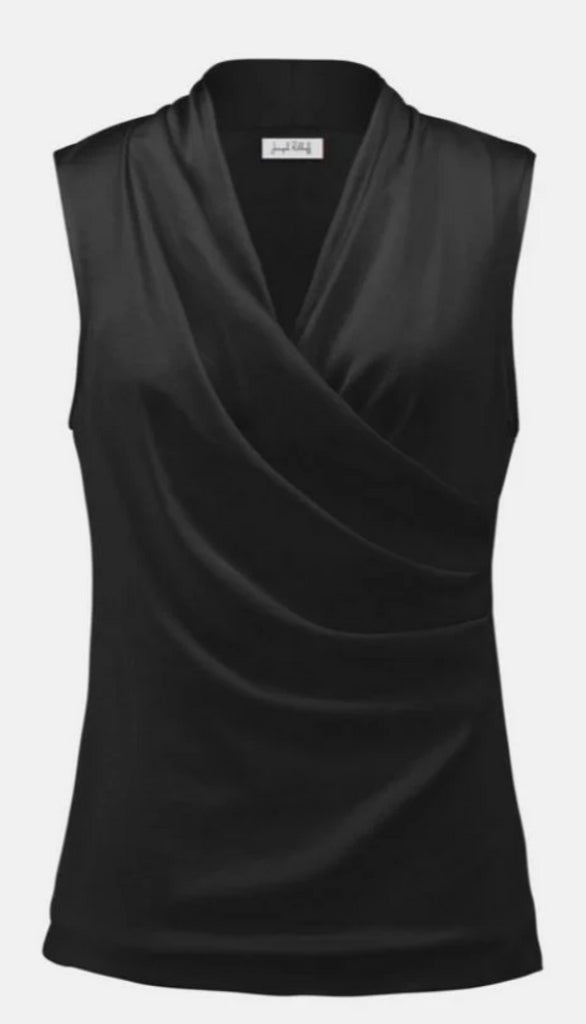 Satin & Silky Sleevless Wrap Top