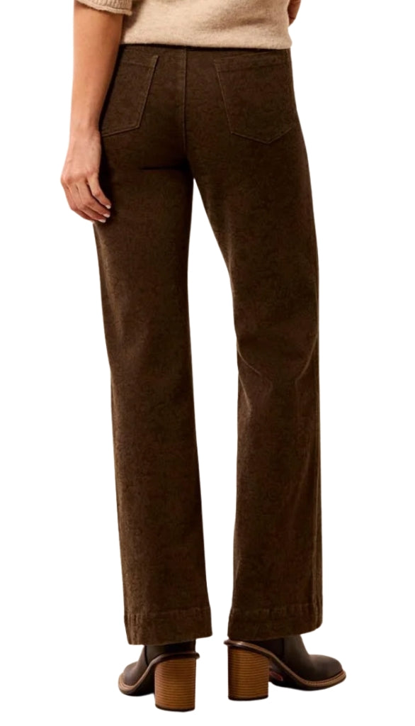 Fly Front 5-Pocket Pant With Embroidery