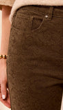 Fly Front 5 Pocket Pant With Embroider