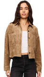 All Day Cropped Suede Jacket