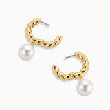 Pearl Crew Hoops