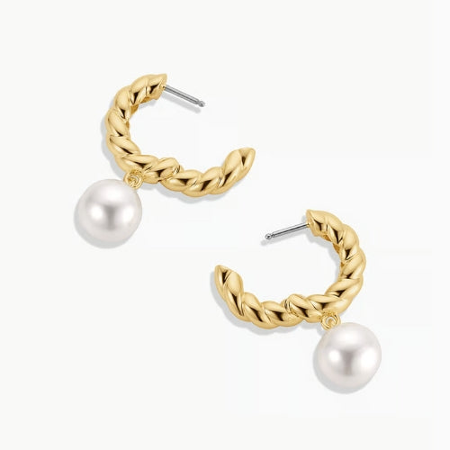 Pearl Crew Hoops