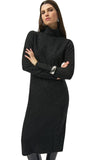 Sequined Sweater Turtleneck Dress
