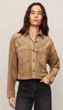 All Day Cropped Suede Jacket
