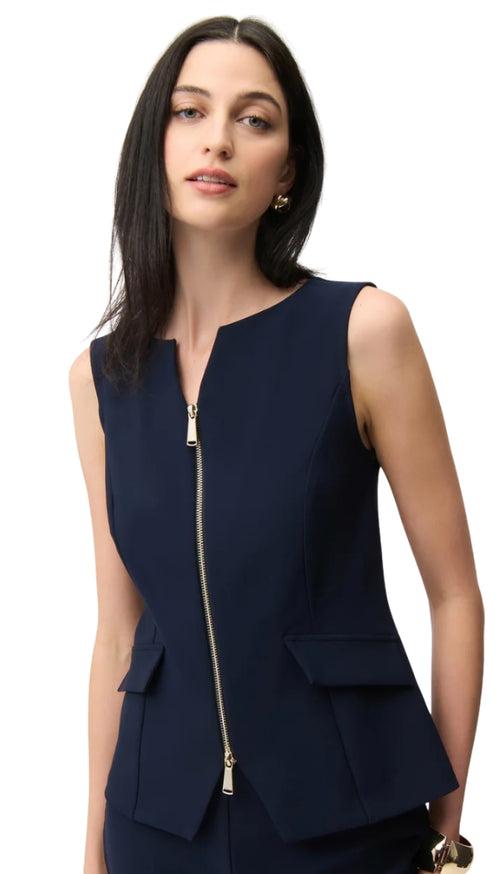 Fitted Vest With Front Zipper