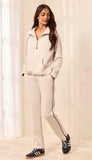 Long Sleeve Raglan Pop Over With Zipper