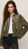 All Day Cropped Suede Jacket