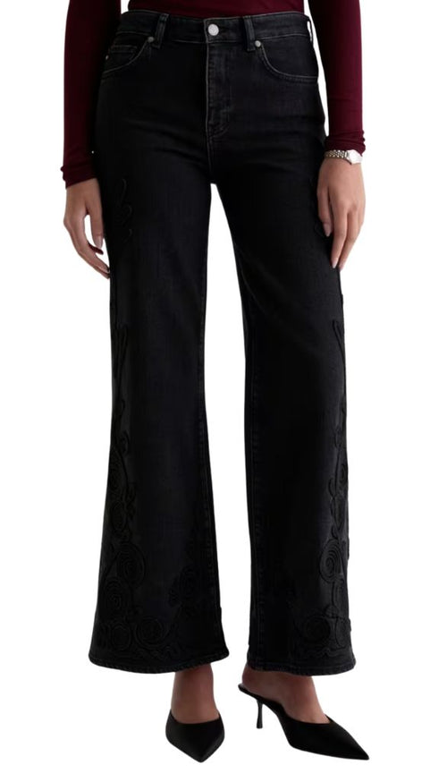 Saige Wide Leg-Mid Rise Fit - BeBop