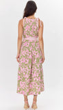 Nali Print Tie Shoulder Maxi Dress