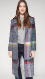 Multi Color Checked Long Coat