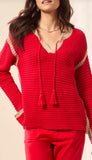 Long Sleeve Notch Collar Sweater