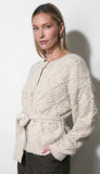 Bonnie Pompom Belted Cardigan