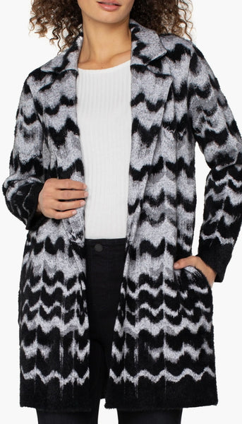 Long Sleeve Open Front Sweater Coat