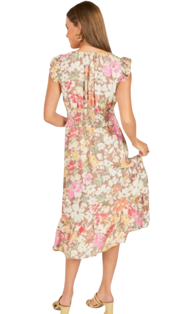 Floral Dunes Midi Dress