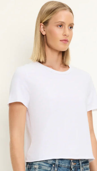 Jackie Raw Edge Crew Neck Tee