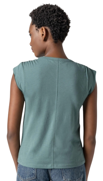 Shirred Shoulder Tee