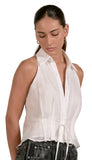 Collared Halter Top
