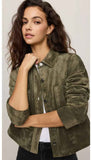 All Day Cropped Suede Jacket
