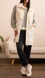 Sleeveless Mix Media Sherpa Vest