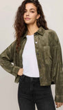 All Day Cropped Suede Jacket