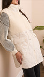 Sleeveless Mix Media Sherpa Vest