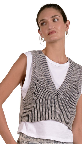 Sleeveless Sweater Layered