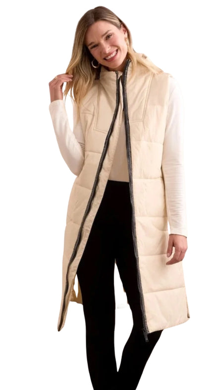 Long Sleeve Split Neck Sweater With Piping