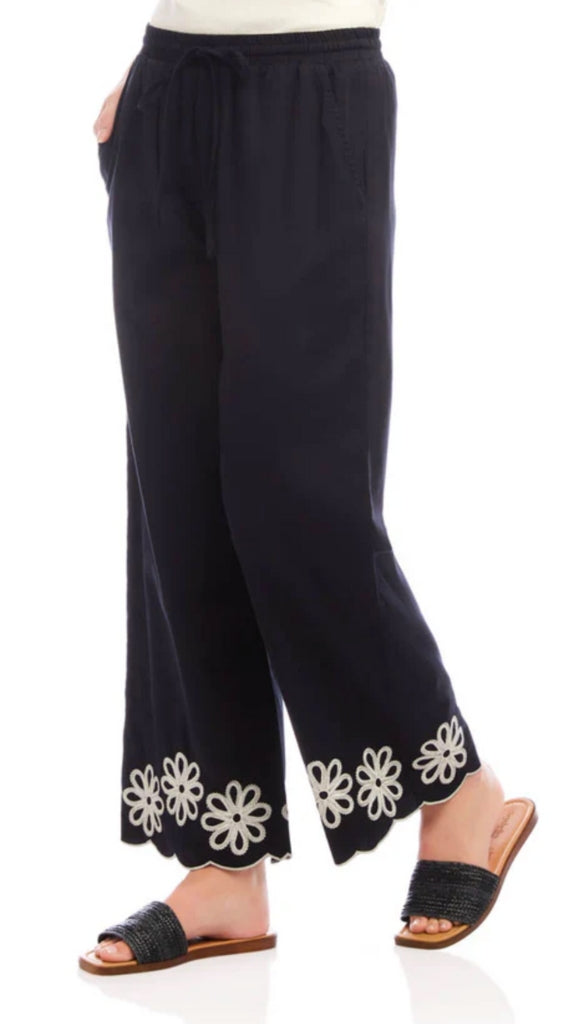 Scallop Drawstring Pants