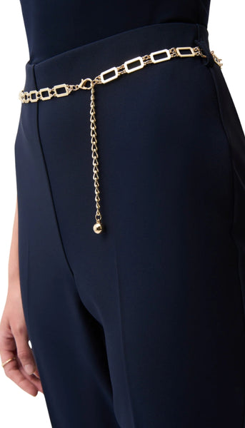 Pull On Flare With Chain Belt