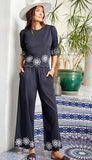 Scallop Drawstring Pants