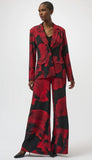 Abstract Print Knit Blazer