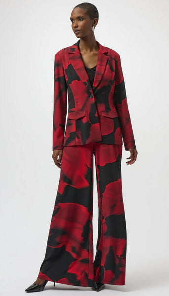 Abstract Print Knit Blazer