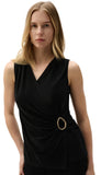 Silky Knit Fitted Wrap Top