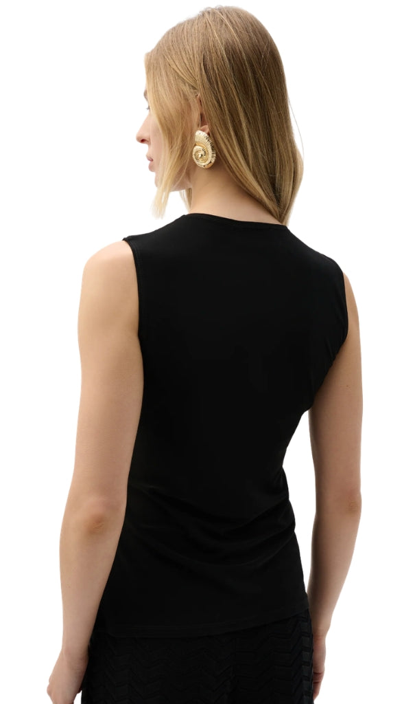 Silky Knit Fitted Wrap Top