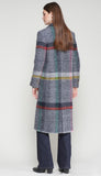 Multi Color Checked Long Coat