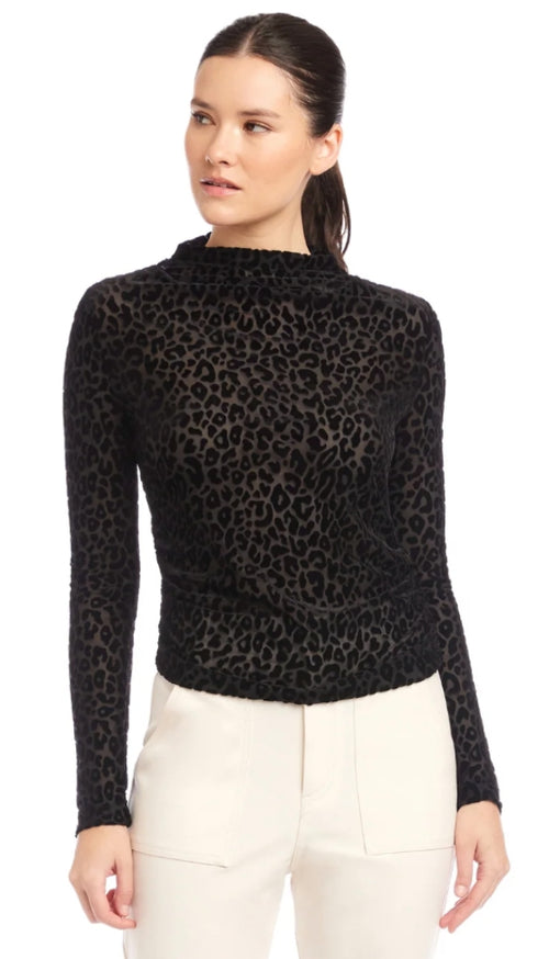 Khami Velvet Shirred Top