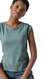Shirred Shoulder Tee