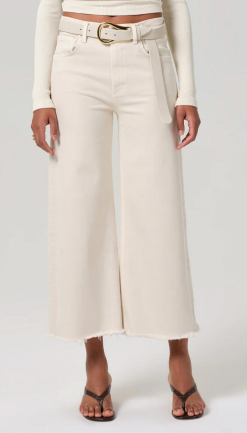Lyra Wide Leg Crop - Almondette