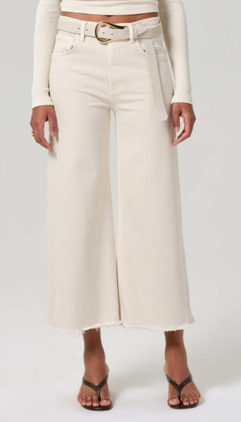 Lyra Wide Leg Crop - Almondette