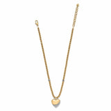 Meridian Pet Wave Heart Gold Necklace