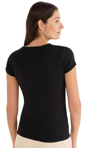 Perfect Knit Rib Double Layer Tee