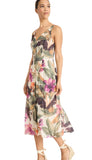 Sleeveless Midi With Tucks At Waist