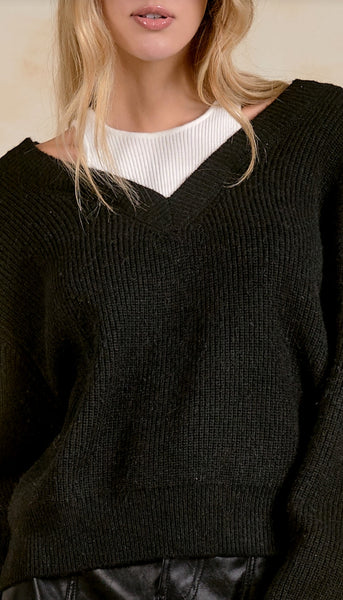 Deep V-Neck Sweater