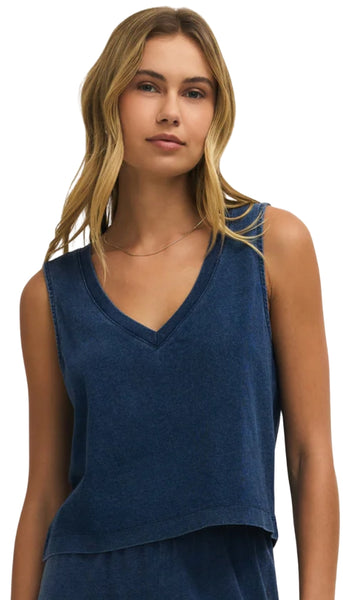 Sloane V-Neck Denim Tank