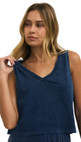 Sloane V-Neck Denim Tank