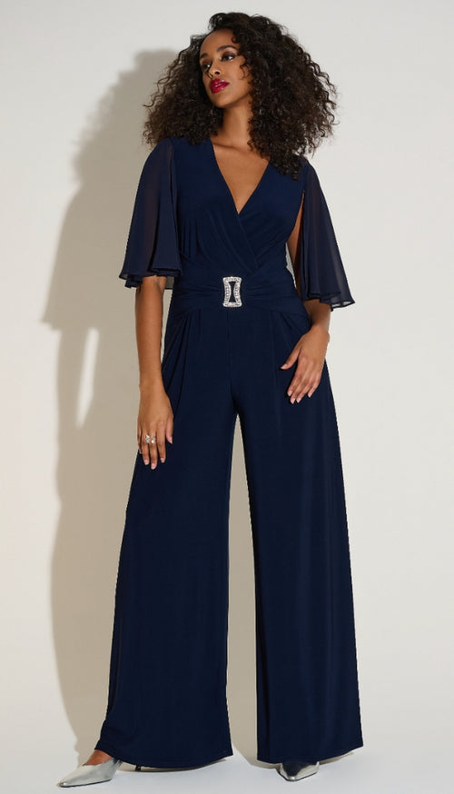 Wide Leg Jumpsuit With Cape